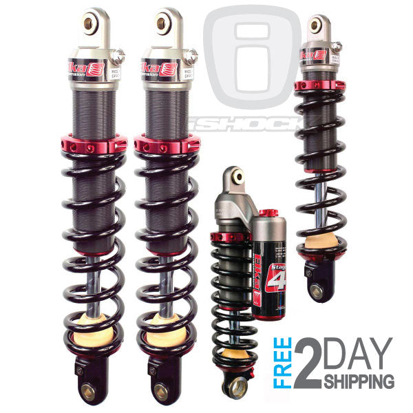 Elka Recreational Kit Front & Rear Kit Shocks Ski-Doo MXZ X 1200 4-TEC (129) 2016-2017 (51487)