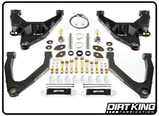 Dirt King Long Travel Kit w/ Bushing UCA's Chevy/GMC 1500 2016-2018 DK-635708-B