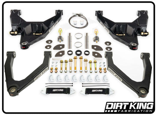 Dirt King L/T Kit w/ Bushing Upper Arms for Chevy GMC 1500 2016-2018 DK-635708-B