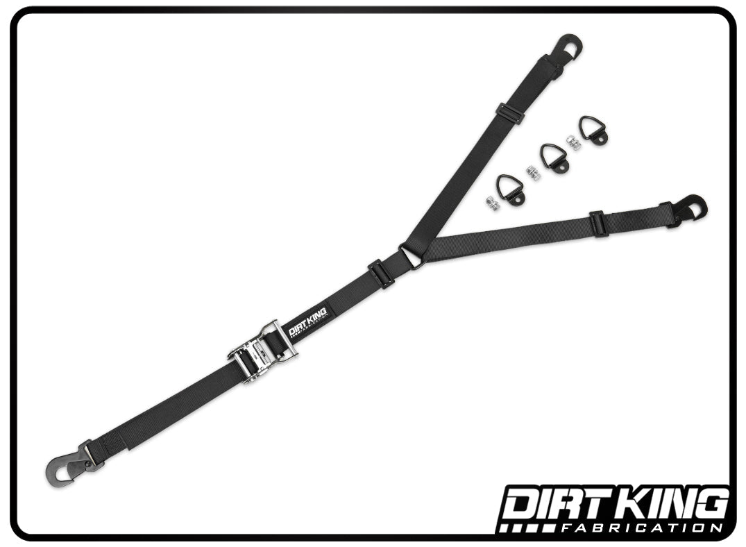 Dirt King 3 Way Spare Tire Strap & Mounts Flat Hooks, Universal DK-17570F-KF
