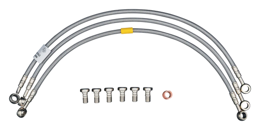 GBrakes Stainless Brake Line Kit Front – for Street Motorcycles (FK003D111-3)