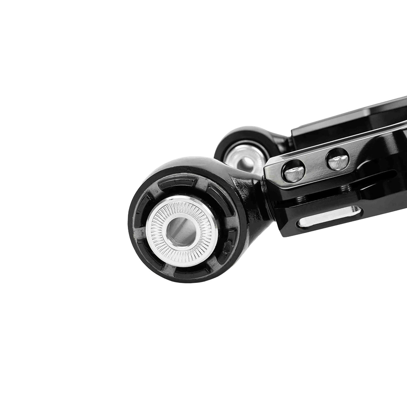 Dirt King Billet Upper Control Arms - SilentSpin Bushing  - Black Anodize - Orange Caps & Badges for 2003-2024 Toyota 4Runner All (DK-812923B-OR)