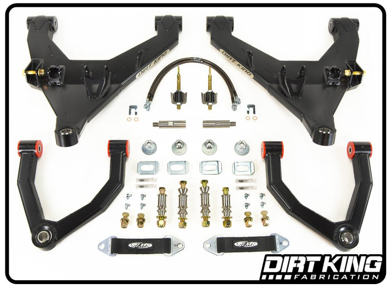 Dirt King Long Travel Kit w/ Bushing Upper Arms Ford F-150 2015-2020 DK-924908-B