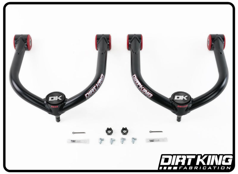 Dirt King Red Ball Joint Caps, Chevy/GMC 1500 2014-2016 DK-BC210-RD