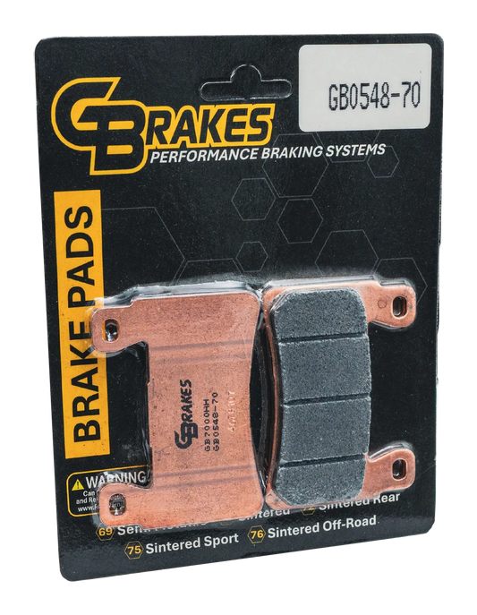 GBrakes Performance Brake Pads Front – for Street Motorcycles (GB0548-70)