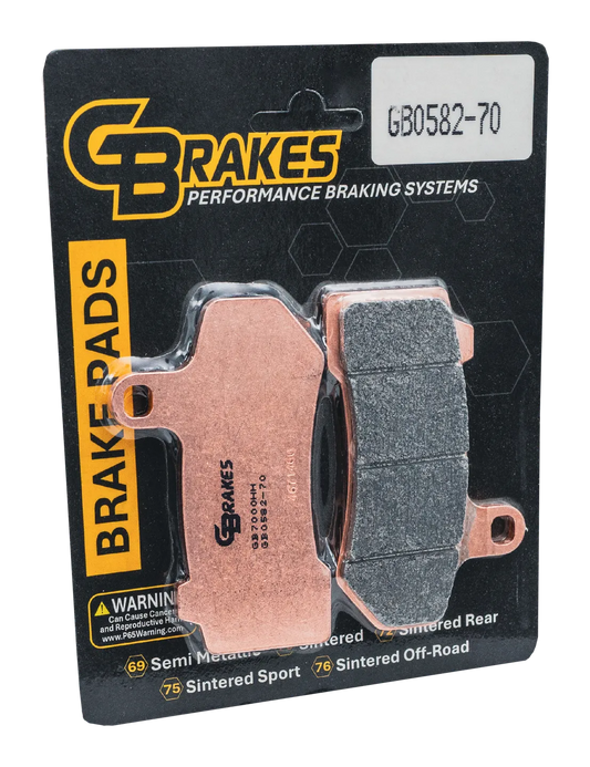 GBrakes Performance Brake Pads Front – for Street Motorcycles (GB0582-70)