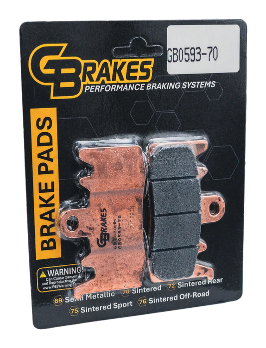 GBrakes Performance Brake Pads Front – for Street Motorcycles (GB0593-70)