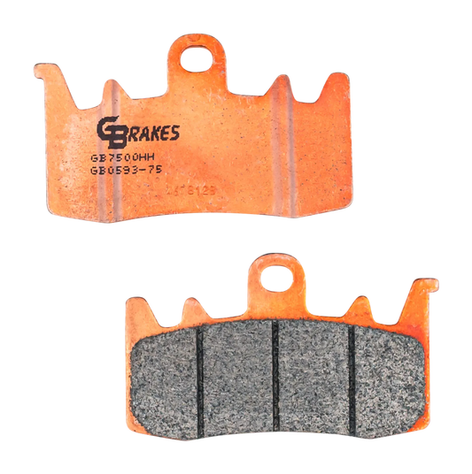 GBrakes Performance Brake Pads Front – for Street Motorcycles (GB0593-75)