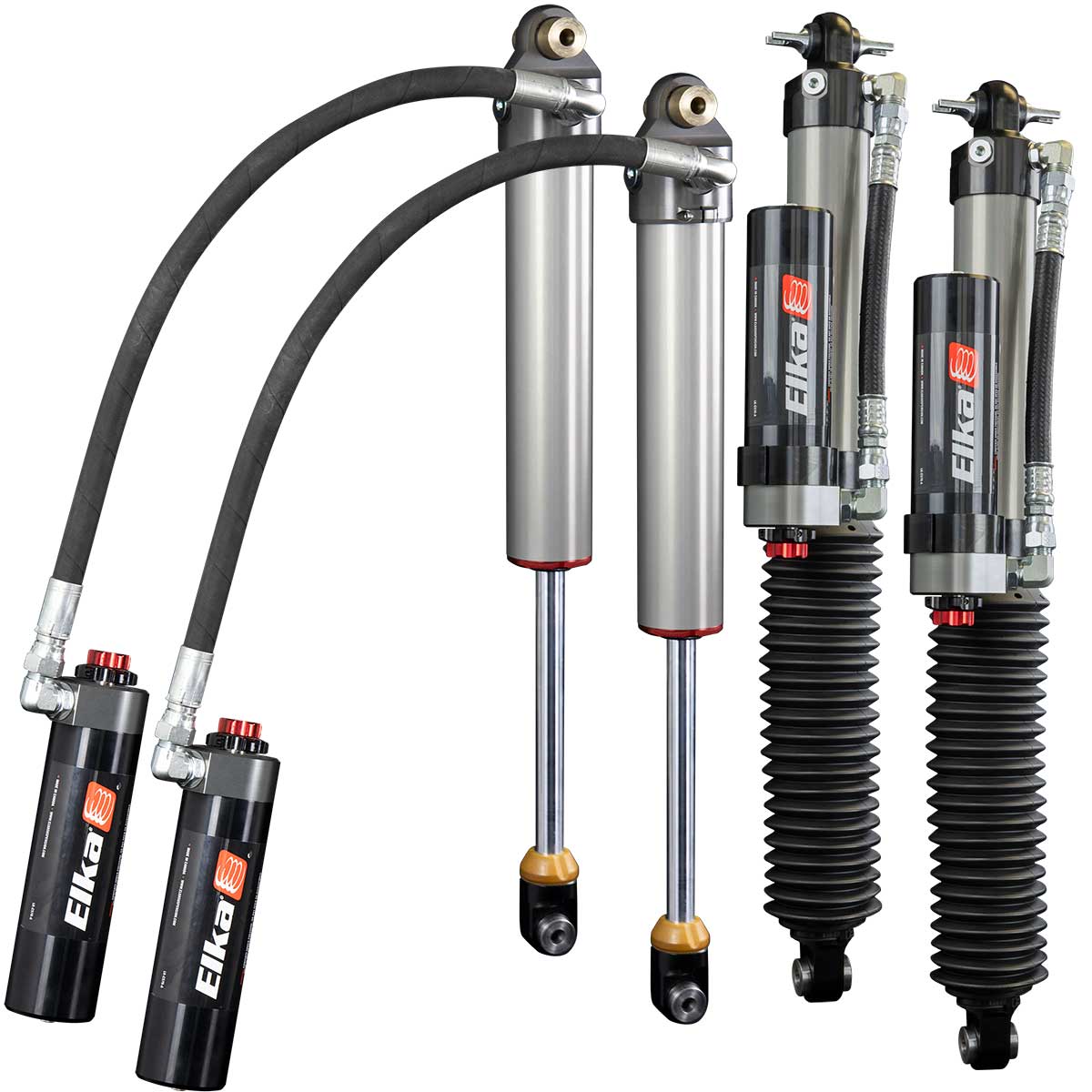 Elka 2.5 Dc Reservoir Front & Rear Kit Shocks Jeep WRANGLER (JL) 2018-2024 (except hydrid models) (60031)