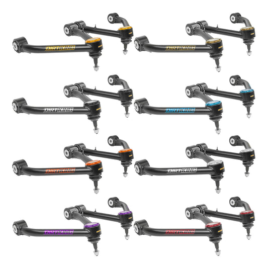 Dirt King 4130 Upper Control Arms ball joint cap color options