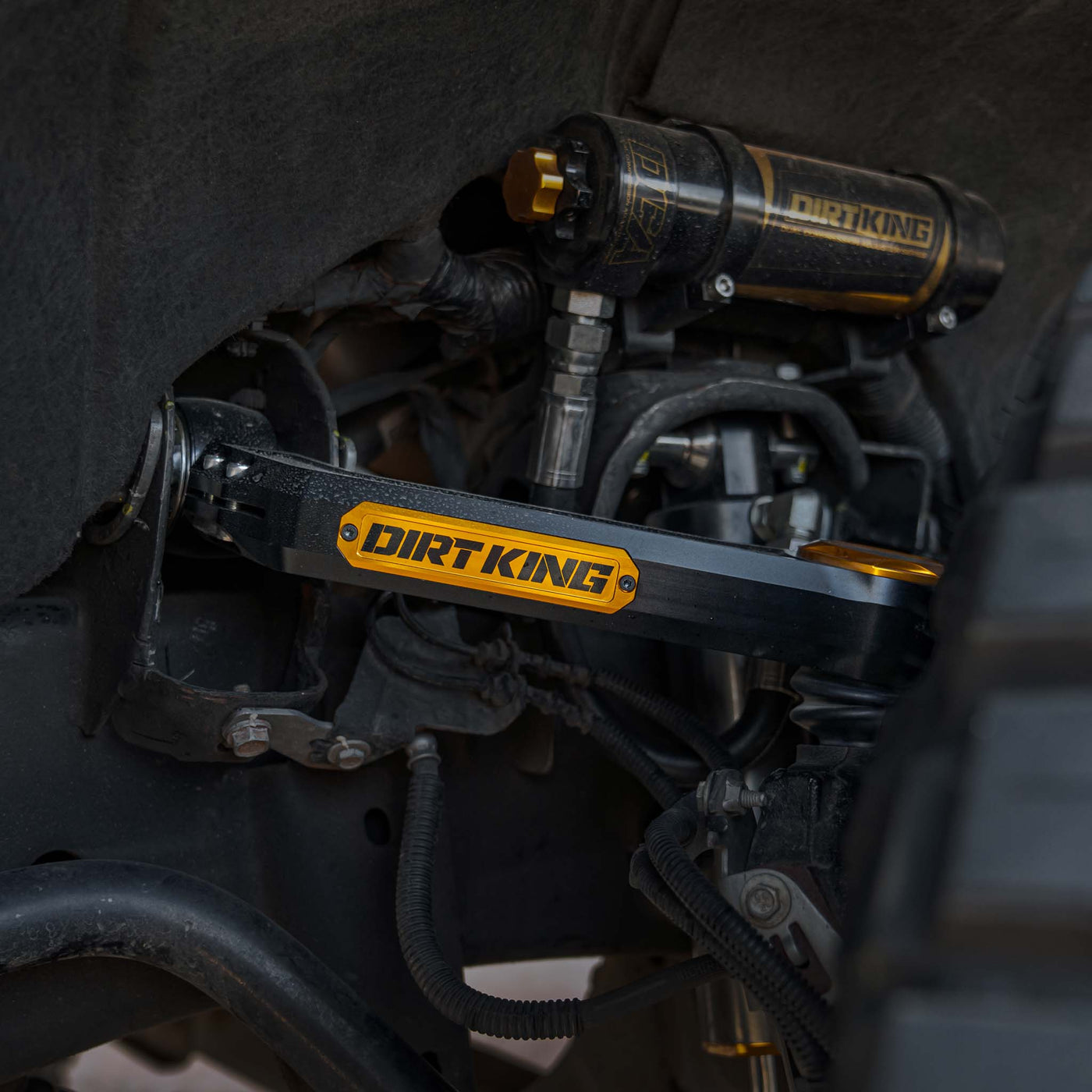 Dirt King Billet Upper Control Arms - Rod Ends - Black Anodize - Red Caps & Badges for 2011-2025 Chevy/GMC 2500/3500 All (DK-638923A-RD) image 3
