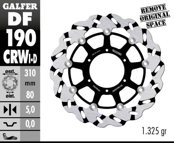 Galfer - Galfer 310mm Superbike Wave® Rotor - Left Side Directional - DF190CRWI