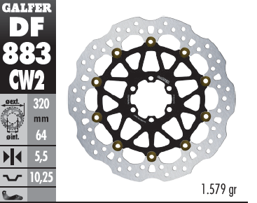 Galfer - Galfer 320mm World Superbike Wave® Rotor - DF883CW1