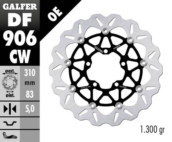 Galfer - Galfer 309mm Floating Wave® Rotor - DF906CW