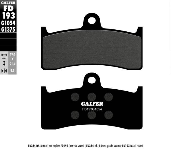 Galfer - Galfer Semi-Metallic Compound - FD193G1054