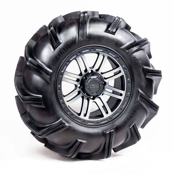 High Lifter - Pre-Mounted - 29.5-9-14 Outlaw 3 Tire with Glide SBL-8S 14x7 4/137 5+2 Silver and Gun Metal Gray Wheel 8012214OUTLAW3295X9X - A20-315