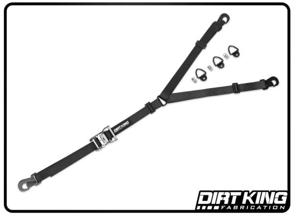 Dirt King - Dirt King 3 Way Spare Tire Strap & Mounts Twisted Hooks - DK-17570F-KT