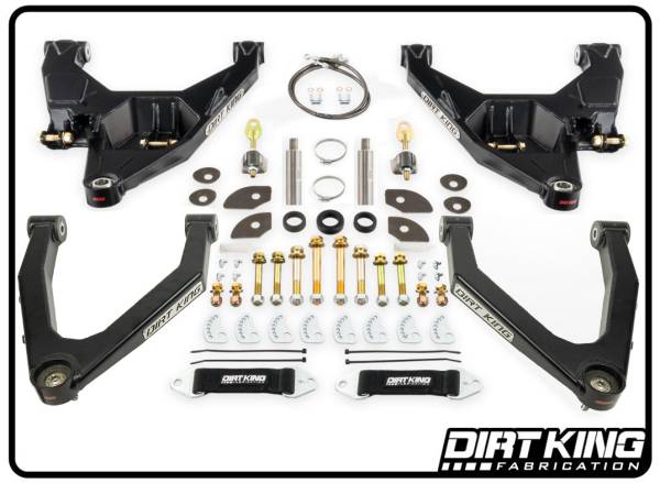 Dirt King - Dirt King Long Travel Kit with Bushing Upper Arms - DK-631708-B