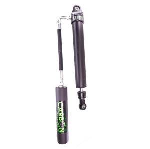 3.0 Inch Smooth Body Shock 14 Inch Travel Steel Race Reservoir 3.5 Inch Rod End Carbon Shocks