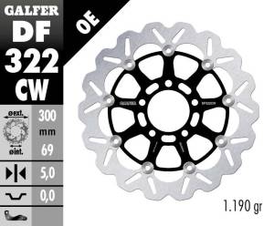 Galfer 300mm Floating Wave® Rotor - DF322CW