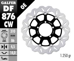 Galfer 310mm Floating Wave® Rotor - DF876CW