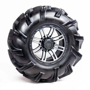 Pre-Mounted - 29.5-9-14 Outlaw 3 Tire with Glide SBL-8S 14x7 4/137 5+2 Silver and Gun Metal Gray Wheel 8012214OUTLAW3295X9X - A20-315